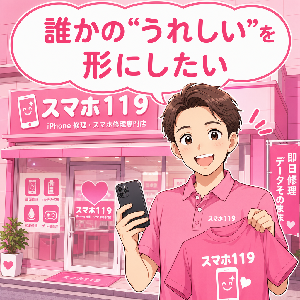 修理とTシャツづくりへの想いを語る社長の漫画