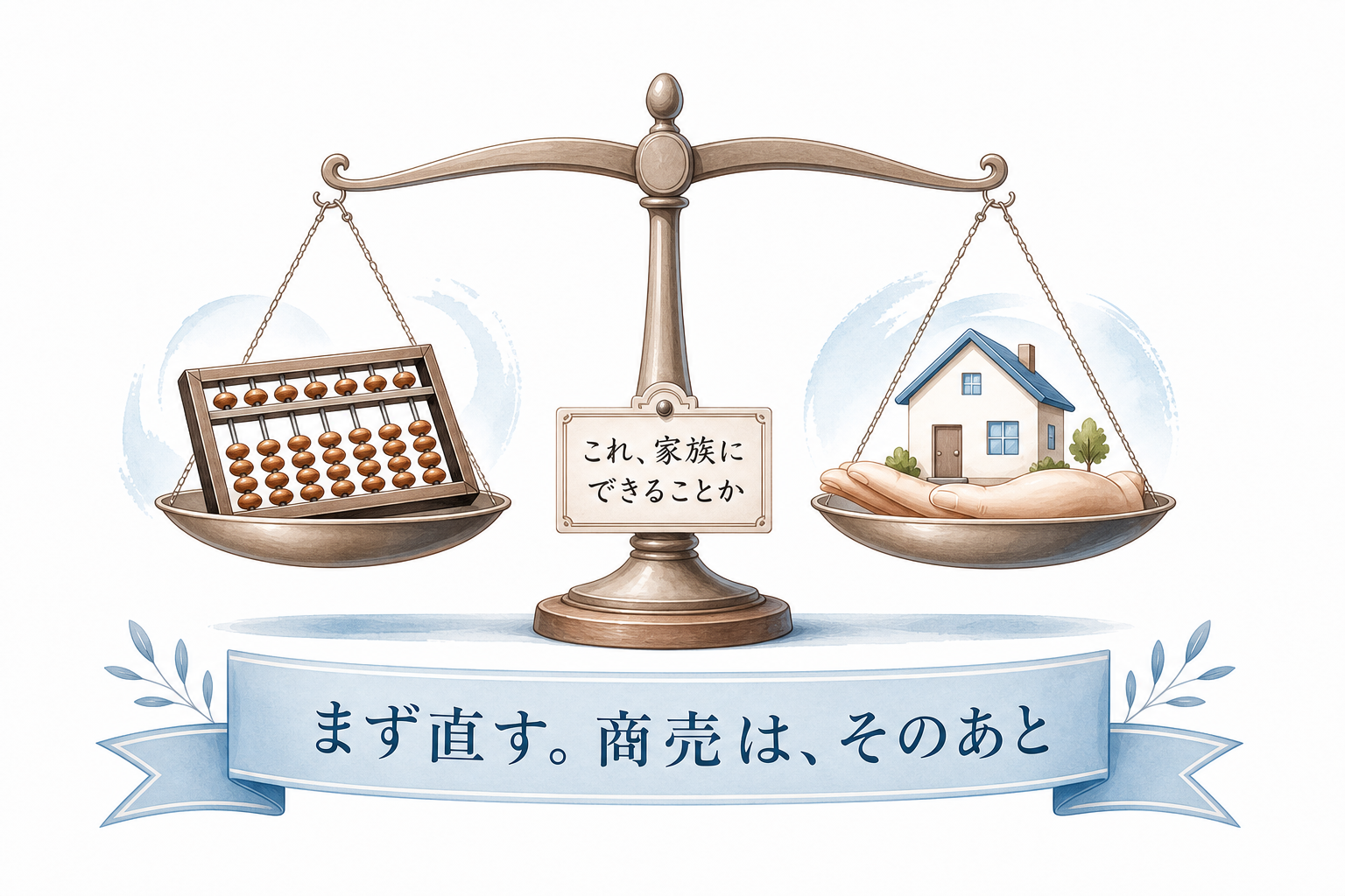 家族にしてあげられることかを判断の基準にしていることを示す図