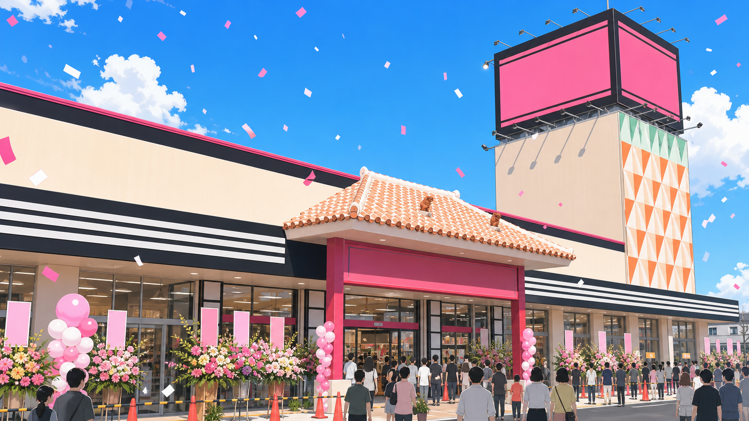 スマホ119 14号店が入ったMEGAドン・キホーテ名護店(開店日の実際の写真を元に作成)