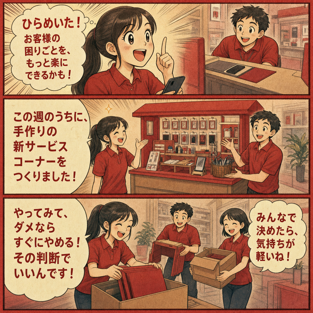 挑戦なくして成功なしの漫画 1ページ目｜スマホ１１９