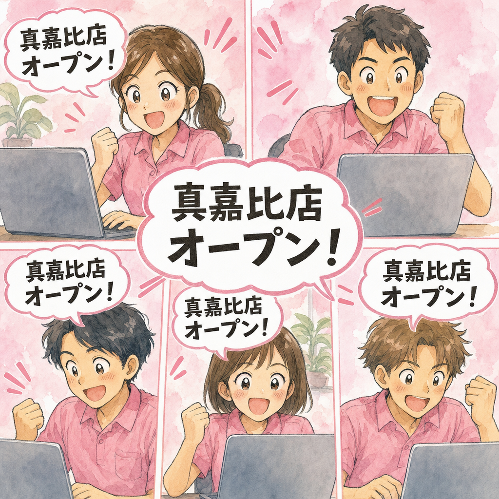 ２４号店・真嘉比店と総括の漫画 1ページ目｜スマホ１１９