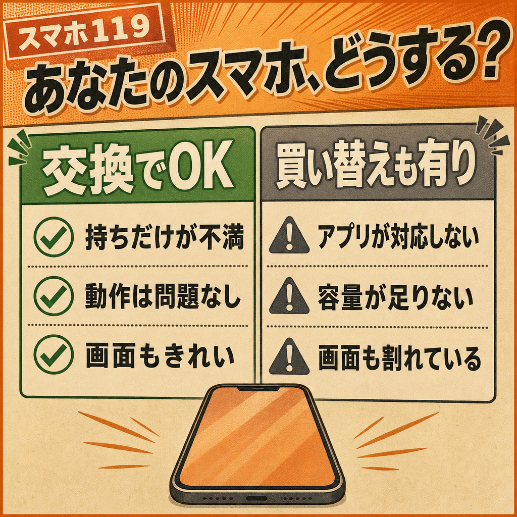 電池交換で済む場合と買い替えたほうがいい場合の比較