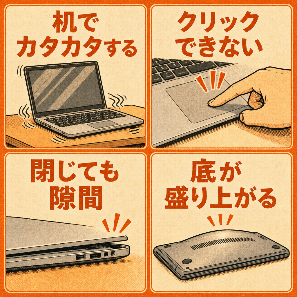 膨らんだ電池に気づく4つのサイン