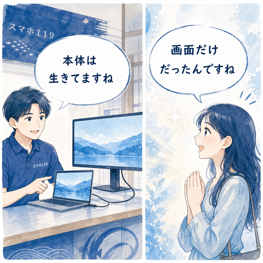 沖縄のスマホ119でパソコンの起動不良を診断