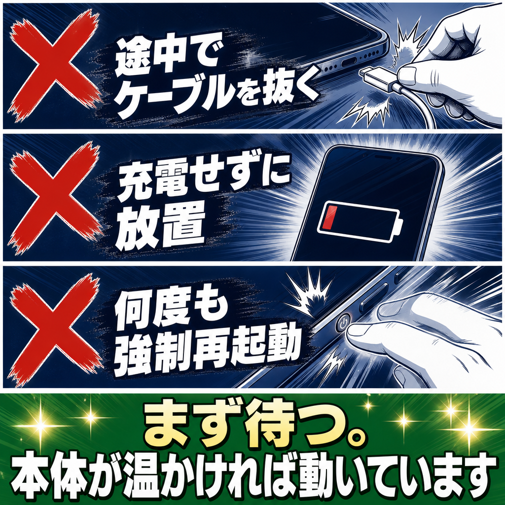 アップデート中にやってはいけない3つ