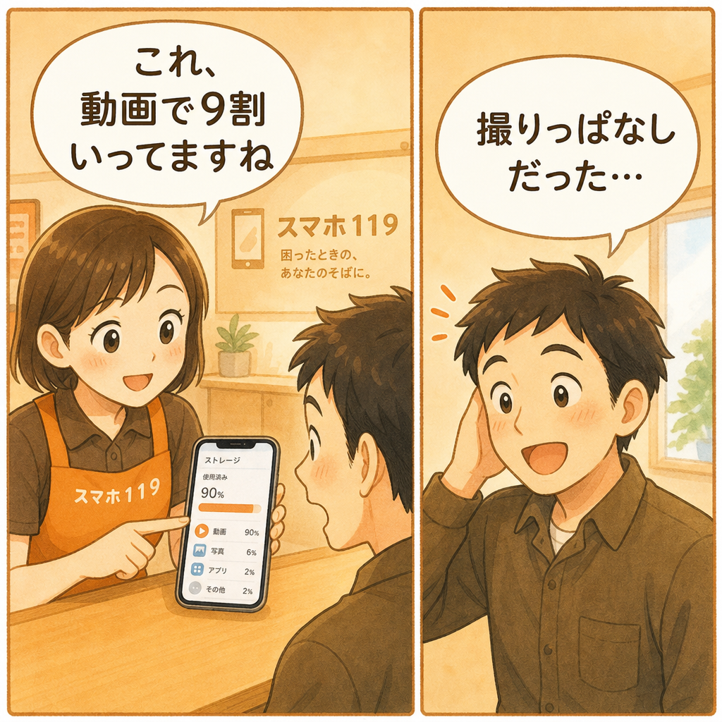 沖縄のスマホ119で容量整理と復旧を相談